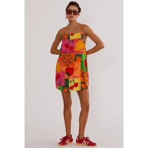 Beach Riot Tayla Dress Fruit Market Women's‎ Size XS Colorful Print Sun Dress